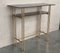 Mid-Century Italian Modern Faux Bamboo & Gilt Metal Console with Smoked Glass, 1960s, Image 3