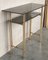 Mid-Century Italian Modern Faux Bamboo & Gilt Metal Console with Smoked Glass, 1960s 4