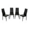 Dining Chairs in Black Eco-Leather, 1970s, Set of 4 1