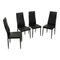 Dining Chairs in Black Eco-Leather, 1970s, Set of 4 2