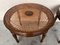French Round Side or Coffee Tables with Wicker Tops and Carved Legs, 1960, Set of 2, Image 7