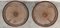 Runde Französische Beistelltische oder Couchtische mit Tischplatte aus Korbgeflecht und geschnitzten Beinen, 1960, 2er Set 5