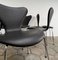 Leather Model 3107 Dining Chairs by Arne Jacobsen for Fritz Hansen, Set of 6 2