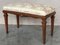 French Neoclassical Style Walnut Benches with Carved Legs, 1890, Set of 2 5