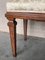 French Neoclassical Style Walnut Benches with Carved Legs, 1890, Set of 2 7