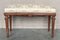 French Neoclassical Style Walnut Benches with Carved Legs, 1890, Set of 2, Image 3