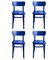 Chaises Mzo Bleues par Mazo Design, Set de 4 2