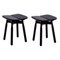 Black Stained Oak Dom Stools by Marcos Zanuso Jr, Set of 2 2
