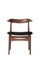 Cow Horn Chair aus Nussholz und schwarzem Leder von Warm Nordic 2