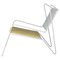 White Capri Easy Lounge Chair with Seat Cushion by Cools Collection, Image 1