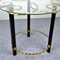 Gilded & Black Lacquered Metal Gueridon with Glass Top, 1950s 7