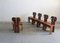 Five Africa Dining Chair Chair by Tobia & Afra Scarpa for Maxalto Artona, Italy, 1970s, Set of 5 5