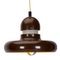 Space Age UFO Ceiling Lamp in Brown, 1970s 1