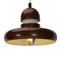 Space Age UFO Ceiling Lamp in Brown, 1970s, Image 2