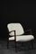 Mid-Century Modern Scandinavian Teak White Armchair Domus by Inge Andersson for Bröderna Andersson, 1960s 10