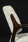 Mid-Century Modern Scandinavian Teak White Armchair Domus by Inge Andersson for Bröderna Andersson, 1960s 6