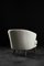 Low Mid-Century Scandinavian Modern Oak & Fabric Armchair with Rounded Backrest, 1960s 12