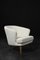 Low Mid-Century Scandinavian Modern Oak & Fabric Armchair with Rounded Backrest, 1960s 10