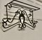 French Wrought Iron Wall Hanging Rack for Coats and Tack on a Horse Riding Theme , 1920s 5