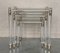 Vintage Acrylic Glass and Brass Nesting Tables with Glass Top, 1950, Set of 3 8