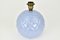 Lámpara de mesa francesa vintage de cerámica en lila, años 50, Imagen 5