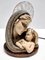 Vintage Glazed Ceramic and Brass Holy Mary and Jesus by Arturo Pannunzio, Italy, 1940s 4