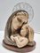 Holy Mary and Jesus Vintage en Céramique Vernie et Laiton par Arturo Pannunzio, Italie, 1940s 1