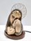 Vintage Glazed Ceramic and Brass Holy Mary and Jesus by Arturo Pannunzio, Italy, 1940s, Image 3