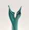 Vintage Teal Encased and Hand-Blown Murano Glass Flower Vase, Italy, 1960s 10