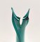 Vintage Teal Encased and Hand-Blown Murano Glass Flower Vase, Italy, 1960s, Image 10