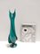 Vintage Teal Encased and Hand-Blown Murano Glass Flower Vase, Italy, 1960s, Image 3