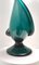 Vintage Teal Encased and Hand-Blown Murano Glass Flower Vase, Italy, 1960s 8