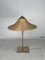 Tischlampe aus Messing & Bleistift aus Schilfrohr Rattan, Italien, 1970er 2