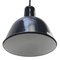 Lampada a sospensione vintage industriale smaltata blu, Immagine 3