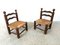 Brutalist Children Chairs in the style of Charles Dudouyt, 1960s , Set of 2 1