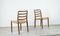 Danish 85 Dining Chairs in Teak and Wool by Niels Otto Møller, 1960s, Set of 2, Image 4