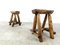 Vintage Wooden Stools, 1970s, Image 9