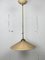 Telescopic Brass and Pencil Reed Rattan Bamboo Hanging Pendant Lamp, Italy, 1970s 1