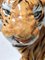 Large Vintage Hand Painted Ceramic Roaring Tiger, Italy, 1950s 11