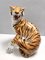Large Vintage Hand Painted Ceramic Roaring Tiger, Italy, 1950s 1