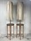 Wabi Sabi Teak and Copper Floor Lamps with Silk Shades attributed to Jan Des Bouvrie, Dutch, 1990s, Set of 2, Image 6
