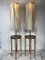 Wabi Sabi Teak and Copper Floor Lamps with Silk Shades attributed to Jan Des Bouvrie, Dutch, 1990s, Set of 2, Image 5