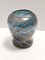 Vintage Blue Murano Glass Vase attributed to Fratelli Toso with Bronze Aventurine, 1940s 4