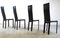 Vintage Black Leather Dining Chairs, 1980s, Set of 4 5