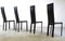 Vintage Black Leather Dining Chairs, 1980s, Set of 4, Image 5