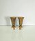 Mid-Century Aluminum and Marble Vases, Italy, 1960s, Set of 2 2