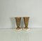 Mid-Century Aluminum and Marble Vases, Italy, 1960s, Set of 2 1