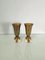 Mid-Century Aluminum and Marble Vases, Italy, 1960s, Set of 2 3