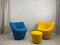Blue Anda Swiveling Lounge Chair from Ligne Roset 11