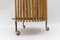 Mid-Century Modern Round Serving Cart in Bamboo and Metal, 1960s 11